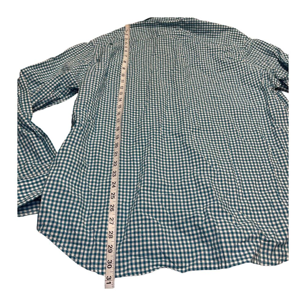 Old Navy Shirt Men's XL Blue White Check 100% Cotton Coupe Standard Button-Down - Picture 5 of 7